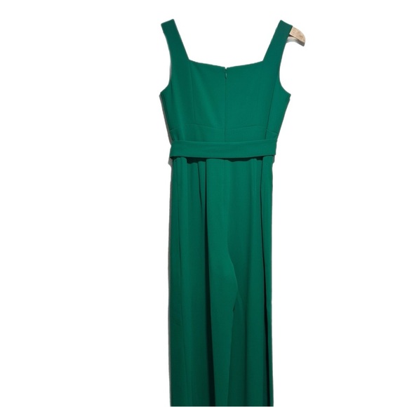 ANTONIO MELANI Catherine Emerald Green Wide Leg Square Neck Jumpsuit - Picture 3 of 9